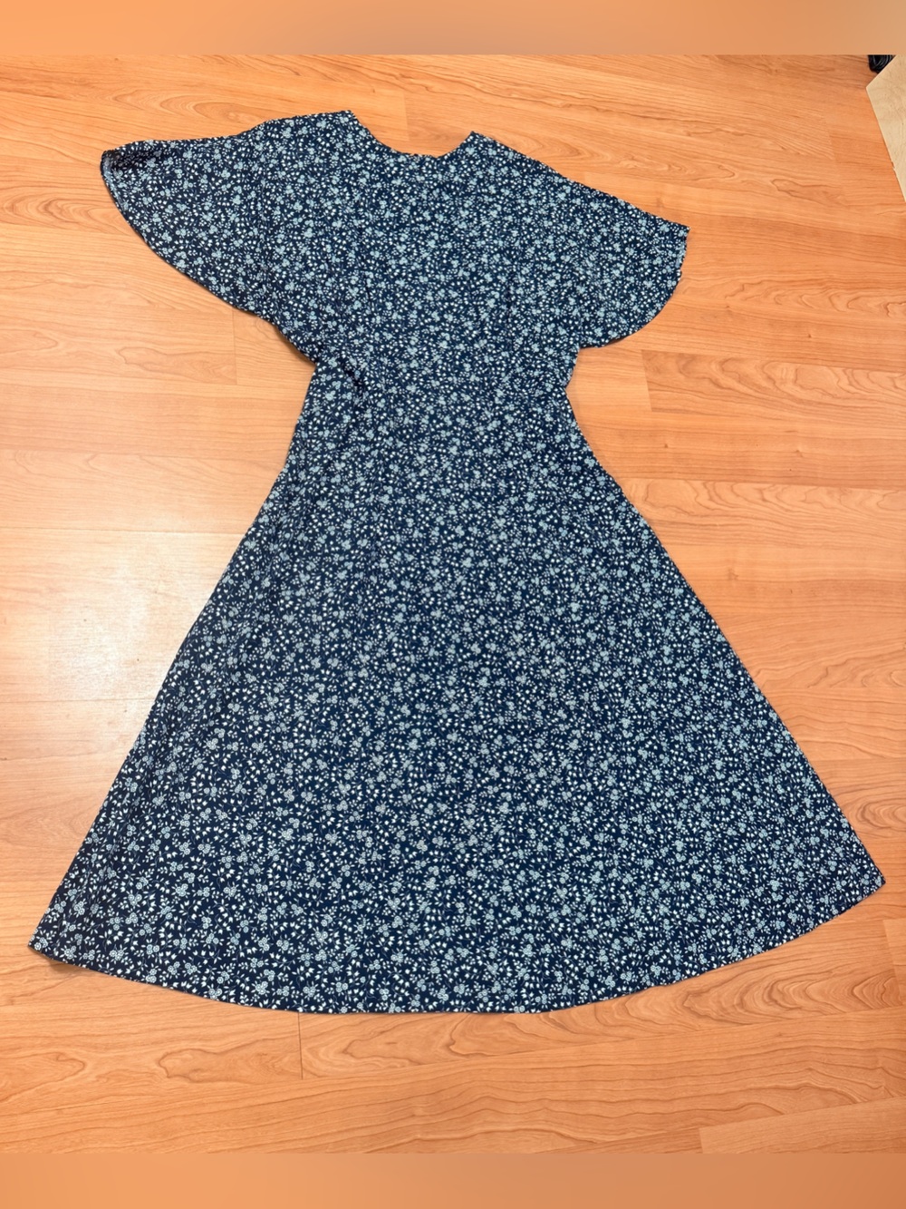 Vintage Lanz Original 80s Midi cottagecore Prairie Dress with pockets sz S